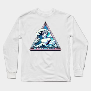 Oceanwave Vaporwave Aesthetic Long Sleeve T-Shirt